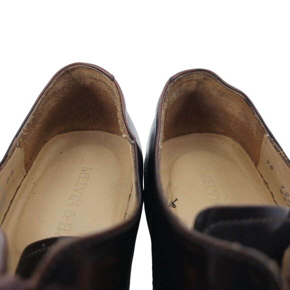 Melvin and Hamilton Mens 6D / 38EU Dark Brown Leather Dress Shoes Cap-toe Oxford - Picture 9 of 14